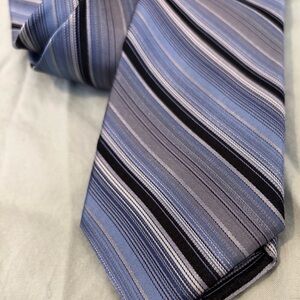 Kenneth Cole Awearness Collection, Blue and Black Striped Tie